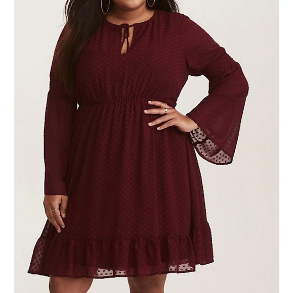 torrid Dresses & Skirts - Torrid textured chiffon skater dress